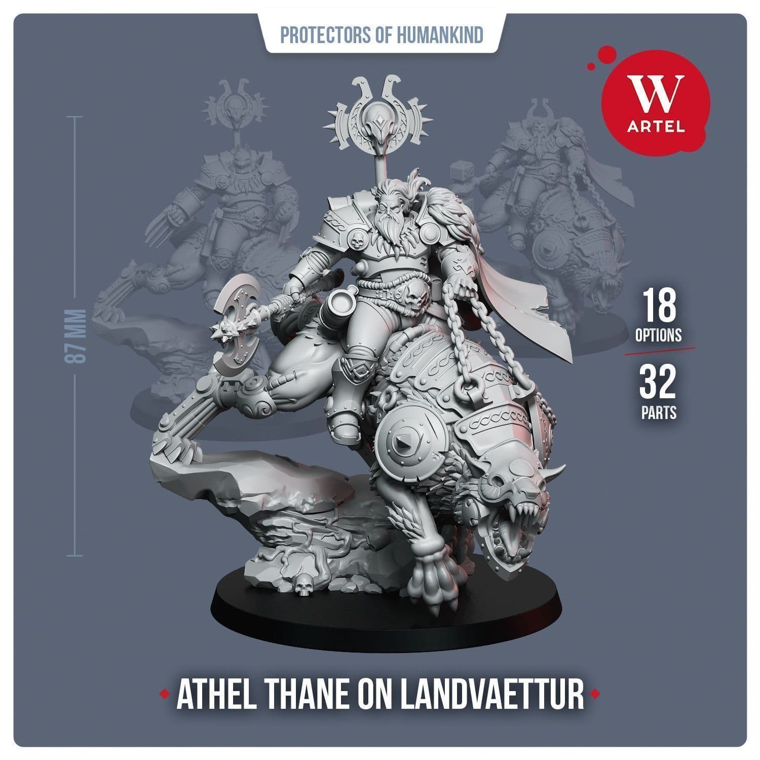 Wolf Guard Battle Leader On Thunderwolf